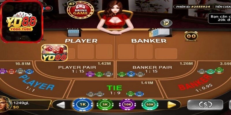 Baccarat là cái tên vô cùng nổi bật trong danh mục game casino Yo88