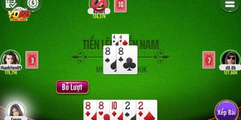 Tiến lên miền Nam Yo88 là game chơi có luật cược dễ