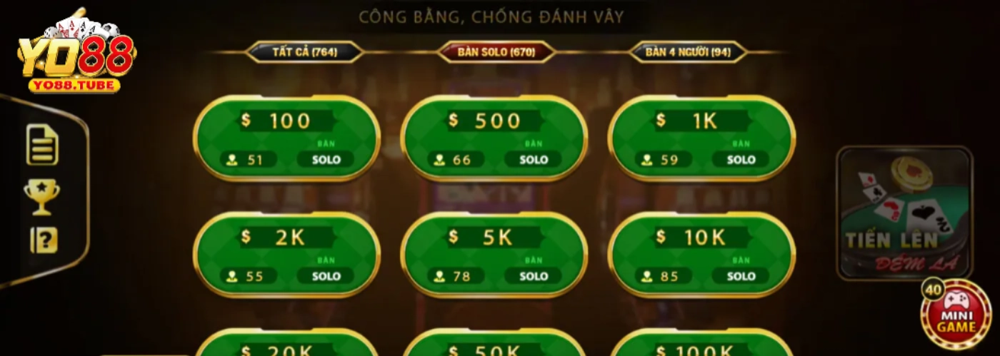 Luật chơi và hướng dẫn game tiến lên đếm lá